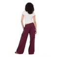 thumbnail image 5 of Forever 21 Women's Burgundy Cargo Trend Oversized Wide-Leg Jogger, Cargo Pocket Design for Athleisure & Lounging, M, 5 of 6