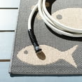 thumbnail image 5 of SAFAVIEH Courtyard Trena Fishes Indoor/Outdoor Area Rug, Dark Grey/Beige, 2'7" x 5', 5 of 6