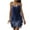 Dark Blue, variant on Odeerbi Sequin Slip Dress for Women 2025 Fashion Suspender Crewneck Feather Dress Sleeveless Solid Mini Dress Party Dresses Dark Blue