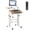 Vintage Oak, variant on Rolling Stand Up Desk Adjustable Height - Portable Standing Desk with Wheels & Charging Station, Mobile Laptop Desk Small Standing Desk Drawing Table, Grey