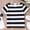 Black, variant on Dyfzdhu Kids Toddler Baby Boy Girls Multicolor Stripe Print Short Sleeve T-shirt Tops Clothes