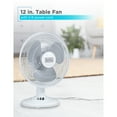 thumbnail image 7 of BLACK+DECKER BFDT12SW 12-In. 3-Speed Oscillating Portable Table Fan, White, BFDT12SW, 7 of 7
