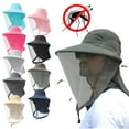 thumbnail image 7 of Tunhigl UPF 50+ Sun Protective Mosquito Net Hat with Extra Fine Mesh for Hiking Camping Gardening Adults Kids Spring Fall Lightweight Breathable Face Neck Insect Protection Hood Pink, 7 of 7