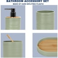 thumbnail image 6 of Bathroom Accessories Set 6 Piece Bath Ensemble with Smooth Surface Includes Soap Dispenser, Toothbrush Holder, Toothbrush Cup, Soap Dish for Decorative Countertop and Housewarming Gift, Green, 6 of 6