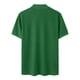 thumbnail image 4 of Camiseta de manga corta con cuello alto de punto para hombre - Diseño plisado de color liso, poliéster, informal/casual, lavable a máquina, 4 of 5