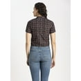 thumbnail image 3 of Moomaya Womens Printed Crop Shirt, Short Sleeves, Buttoned Shot Top, 3 of 9