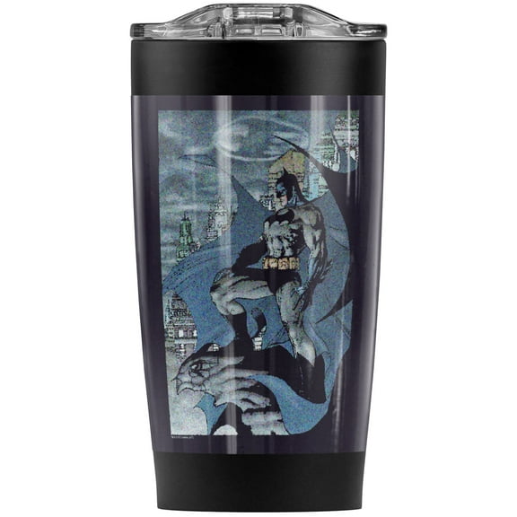 Batman Seurbat Stainless Steel Tumbler 20 oz Coffee Travel Mug/Cup, Vacuum Insulated & Double Wall with Leakproof Sliding Lid | Great for Hot Drinks and Cold Beverages