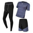 thumbnail image 4 of 3Pcs/Set Men Tracksuit Gym Fitness Compression Clothes Running Sport Wear Tights Dark, 4 of 8