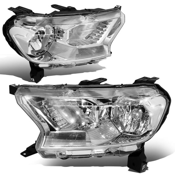 DNA Motoring For 19-23 Ford Ranger XL XLT Chrome Clear Corner OE Style Headlight Lamps Pair