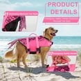 thumbnail image 3 of Dog Life Jacket, Mermaid Ripstop Dog Safety Vest with Adjustable Preserver and Durable Rescue Handle for Small,Medium and Large Dogs, 3 of 7