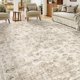 thumbnail image 4 of Alfombra Area WondrG, color beige neutro, con estampado floral, 230 x 300 cm, antideslizante, 4 of 9