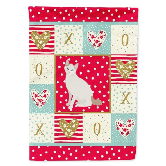 Carolines Treasures CK5768GF 11 x 0.01 x 15 in. Korean Bobtail Cat Love Garden Flag