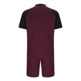 thumbnail image 4 of Pantalones de los Hombres Cintura Elástica, Color Casual Bloqueado, Manga Corta Cuello Redondo Bolsillo Shorts Conjunto, 4 of 8