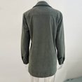 thumbnail image 4 of LWavelet Corduroy Overshirt Jacket Women Stylish Fall Casual Loose Layered Trendy Outerwear Dark Green 2XL, 4 of 4