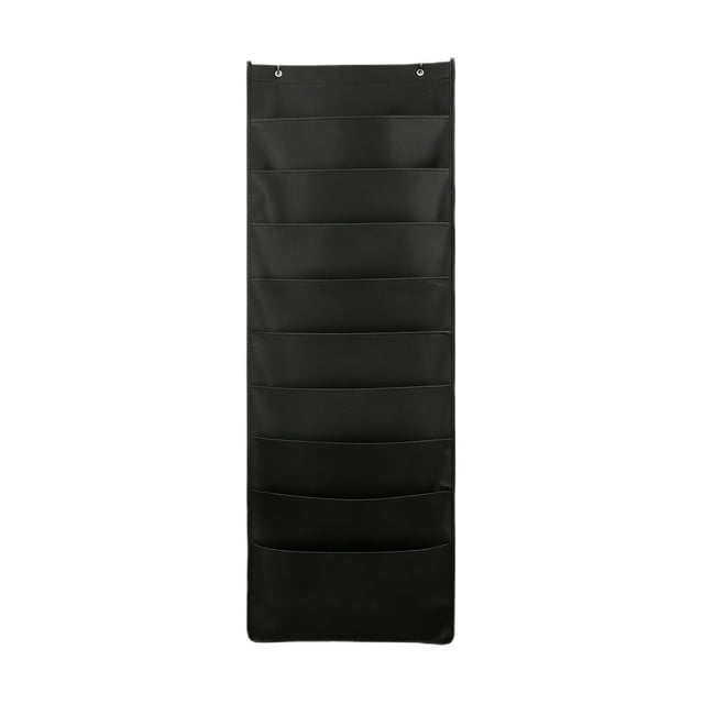 F Wall Mount File Storage Bag, Non-Woven Fabric Organizer With Multiple Pockets For Documents And Magazines, 43X15In