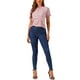 thumbnail image 2 of BLUSA FLORAL CON VOLANTES DE INSPIRE CHIC para Mujeres, Manga Corta, Cuello con Volantes, Blusas Casuales S Rosa Fucsia, 2 of 5