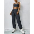 thumbnail image 2 of Coduop Women Two Piece Outfits Sleeveless Crop Top Loose Pants Loungewear Sets, 2 of 6