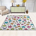 thumbnail image 2 of Yayeee Area Rugs for Living Room 5.2'x4' Non Slip Washable Bedroom Floor Carpet, White Stars, 2 of 5