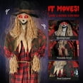 thumbnail image 3 of Ktaxon 8.2ft Scarecrow Animated Halloween Decoration Creepy Halloween Animatronics w/ Pre-Recorded Screaming, 3 of 6