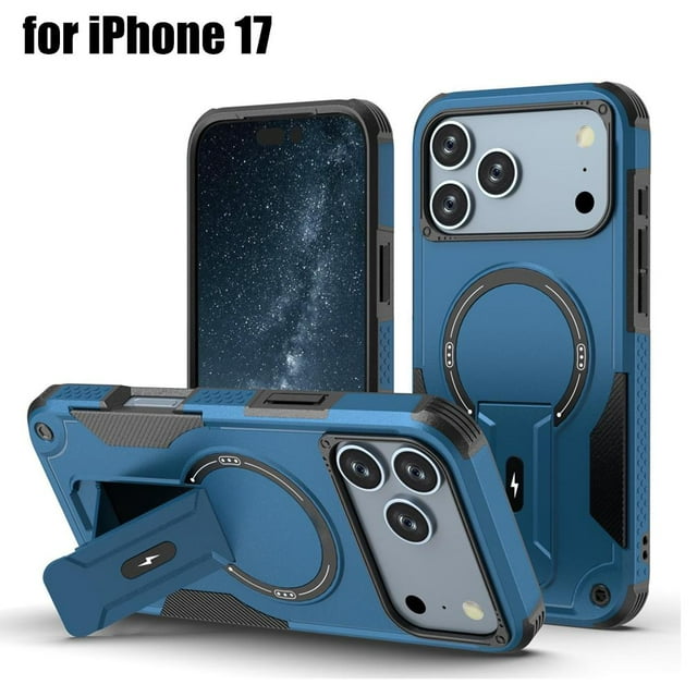 2-in-1 Magnetic Case with Phone Stand for iPhone 17/Air/Pro/ProMax, Protective Phone Cover