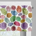thumbnail image 3 of Ambesonne Sea Shells Valance Pack of 2, Colorful Aqua Motif, 54"X12", Multicolor, 3 of 5