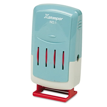 UPC: 0032507521115 | Xstamper ECO-GREEN VersaDater Line Dater  Message Dater  1 x 0.16  Pre-Inked  Red