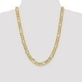 thumbnail image 2 of Diamond2Deal 10K Yellow Gold 8.75 mm Concave Figaro Chain Necklace for Mens 24", 2 of 6