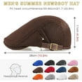 thumbnail image 5 of 2 Pack Men's Breathable Mesh Ivy Cap - Adjustable Newsboy Beret Hat for Driving, Hunting & Outdoor Activities, Irish Cabbie Style Hat, 5 of 7