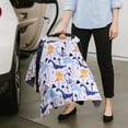 thumbnail image 5 of YIYIQCSJ Car Seat Cover Baby, Carseat Covers for Boy Girl, Minky Infant Car Seat Cover Winter, Peekaboo Opening Car Seat Canopy, Multiuse Baby Carrier, Stroller, Nursing Cover, Minky Blanket,, 5 of 8