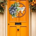 thumbnail image 6 of Wooden Wagon Wheel Wreath For Front Door With Pinecones Berries And Greenery For Holiday Season, 6 of 6