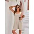 thumbnail image 6 of XCHQRTI Women Casual Jumpsuit Spaghetti Strap Overalls with Pockets Loose Sleeveless Rompers, 6 of 8