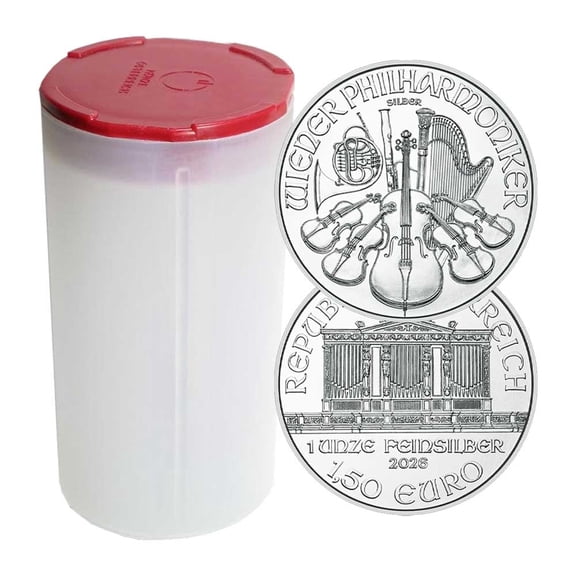 Lot of 20 - 2026 1.50 Euro Silver Austrian Philharmonic 1 oz BU