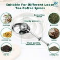 thumbnail image 3 of Deago Long-Handle Stainless Steel Tea Strainers - 2pcs Tea Ball Infusers Filter for Loose Leaf Tea, Reusable Tea Interval Diffuser for Teapot, 3 of 9