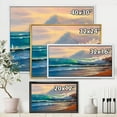 thumbnail image 4 of Designart 'Sunrise Glow On The Sea Waves III' Nautical & Coastal Framed Canvas Wall Art Print, 4 of 5
