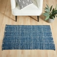 thumbnail image 2 of Better Homes & Gardens Washed Indigo Blue Handwoven Plaid Wool Scatter Accent Indoor Rug, 30" x 46", 2 of 5