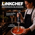 thumbnail image 2 of LINKChef 5-in-1 Immersion Blender, 600W Pressure-Sensitive Handheld Stick Blender Set with Chopper, Whisk, Milk Frother, for Baby Food & Cheese, 2 of 8