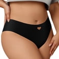 thumbnail image 3 of Uootdi Seamless Bikini Panties for Women Heart Detail No Show Stretch Support Briefs Soft Smooth Breathable Daily Intimates Gift, 3 of 7