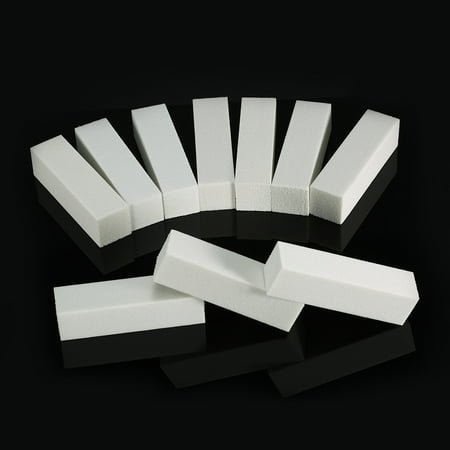 10pcs White Nail Art Buffer Files Nail File Block Pedicure Manicure Buffing Sanding Polish Nail