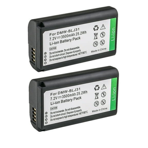 Kastar 2-Pack DMW-BLJ31 Battery Replacement for Panasonic DMW-BLJ31, DMW-BLJ31e Battery, Panasonic LUMIX S1, LUMIX S1R, LUMIX S1H, DMW-BGS1R, LUMIX S Series Full-Frame Mirrorless Cameras