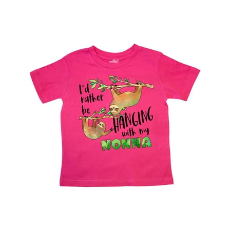 

Inktastic Id Rather Be Hanging with my Nonna- Cute Sloths Gift Toddler Boy or Toddler Girl T-Shirt