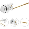 thumbnail image 3 of GHSDFBB Toilet Flush Tank Lever Button Toilet Handle Tank Flush Lever Switch Push- Button Side Mount Toilet Handle Replacement Levers for Toilet Tank Accessories Silver 1, 3 of 7