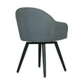 thumbnail image 5 of Pemberly Row Metal Upholstered Swivel Accent Arm Chair in Charcoal, 5 of 11