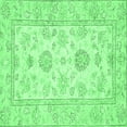 thumbnail image 1 of Ahgly Company Indoor Square Oriental Emerald Green Traditional Area Rugs, 8' Square, 1 of 4