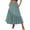 Mint Green, variant on XuJwPNcy Skirts for Women Casual Elastic Waist Ruffle Maxi Skirt Soft Cotton Linen Summer Skirts with Pockets for Beach