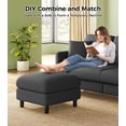 thumbnail image 4 of Welzona 26.7" Teddy Fabric Storage Ottoman, Square Footrest Bench with Hidden Compartment, Tool-Free Assembly, Grey, 4 of 8