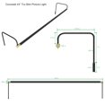 thumbnail image 4 of Cocoweb 43 Inch Tru-Slim Black and Brass Picture Light - LED, 2700K, Adjustable Arm, Plug-in, Toggle Switch, Sleek and Compact Design, 4 of 4