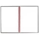 thumbnail image 3 of Cuaderno de negocios Black n Red - 70 hojas - Encuadernación con alambre - Peso base de 24 lb - A5 - 5 7/8 x 8 1/4 - Papel blanco - Carpeta roja - Cubierta de polipropileno negro - Cubierta perforada, 3 of 5