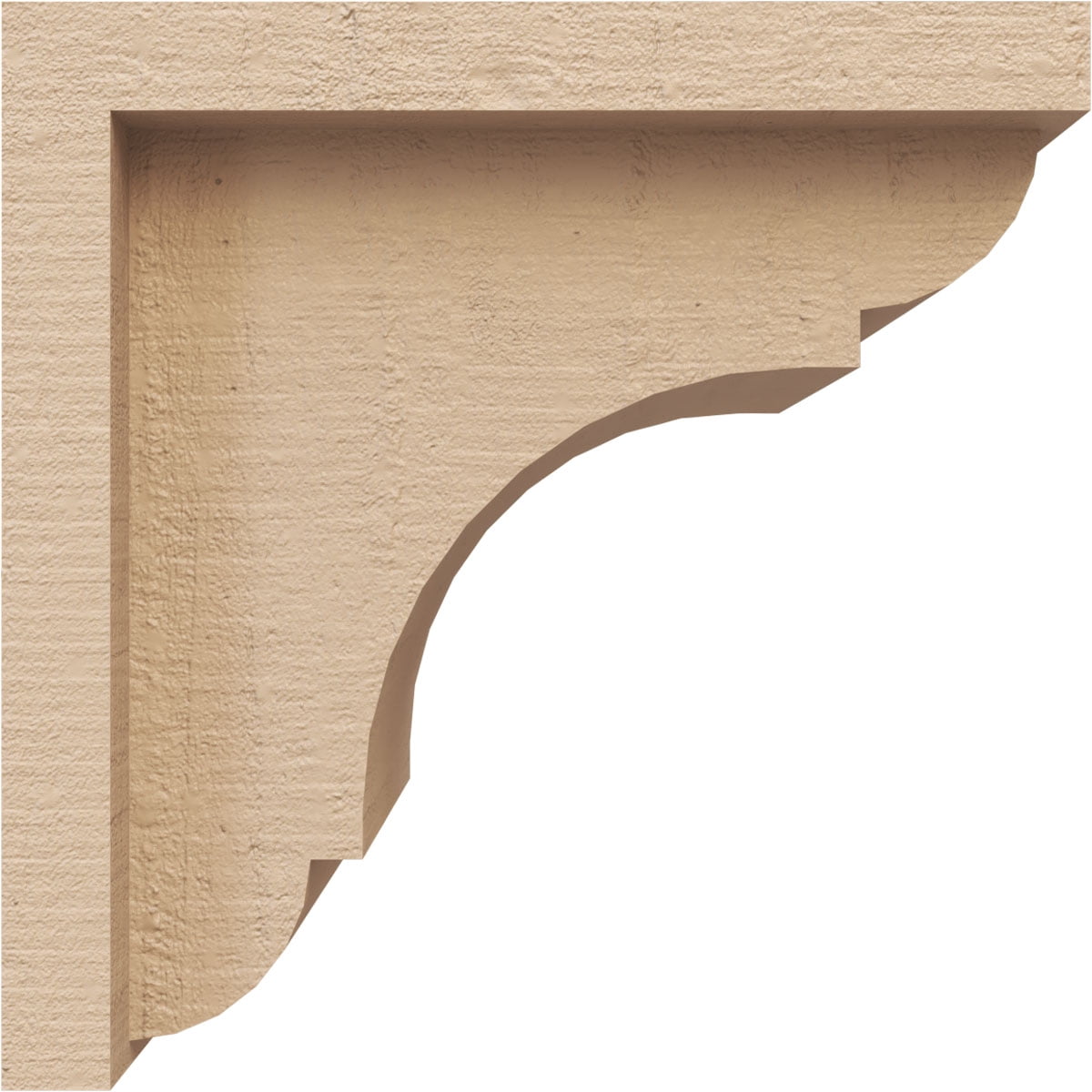5"W x 5"D x 5"H Wide Bryant Rough Cedar Woodgrain TimberThane Corbel, Primed Tan