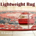 thumbnail image 4 of DweIke Traditional Vintage Overdyed Retro Accent Rug,Non-Slip Boho Ethnic Retro Non-Shedding & Easy Care Carpet for Living Room/Bedroom 4'x4'Red, 4 of 7