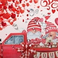 thumbnail image 5 of Valentine's Day Shower Curtain, Romantic Pink Love Heart Tree and Truck Gnome Waterproof Fabric Bathroom Curtains, Happy Valentines Romantic Decor Bathroom Shower Curtain with 12PCS Hooks, 47X64IN, 5 of 5